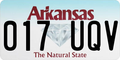 AR license plate 017UQV