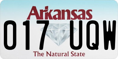 AR license plate 017UQW
