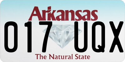 AR license plate 017UQX