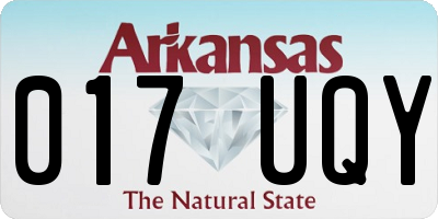 AR license plate 017UQY