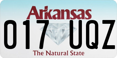 AR license plate 017UQZ
