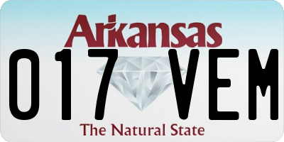 AR license plate 017VEM