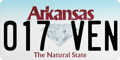 AR license plate 017VEN