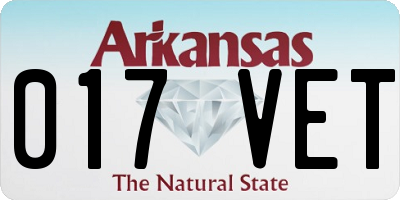 AR license plate 017VET