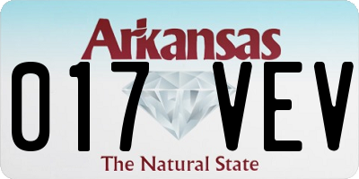 AR license plate 017VEV