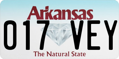 AR license plate 017VEY