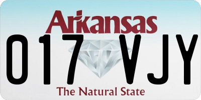 AR license plate 017VJY