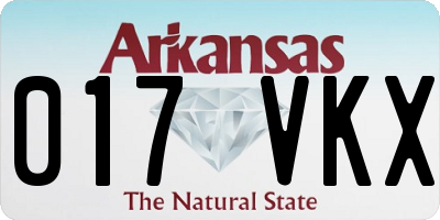AR license plate 017VKX