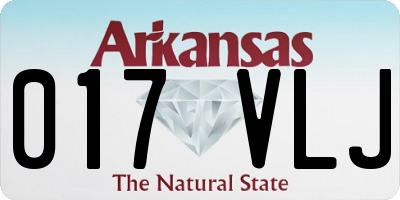 AR license plate 017VLJ