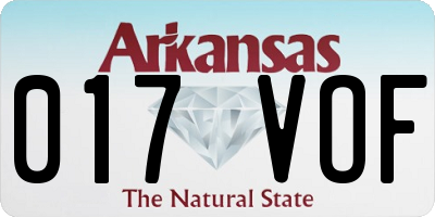 AR license plate 017VOF
