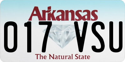 AR license plate 017VSU