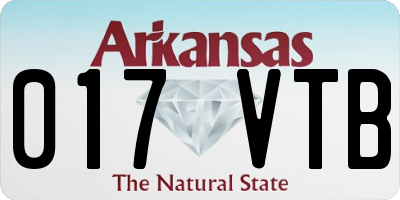 AR license plate 017VTB