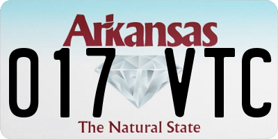 AR license plate 017VTC