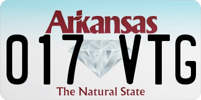 AR license plate 017VTG