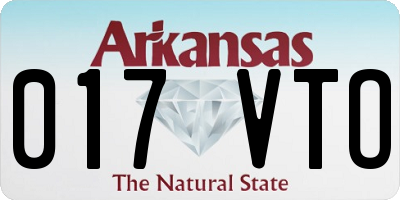 AR license plate 017VTO