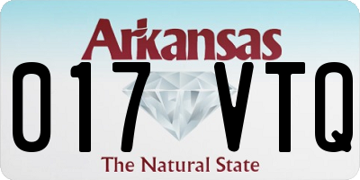 AR license plate 017VTQ