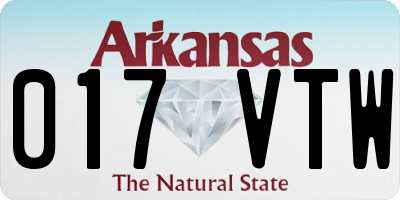 AR license plate 017VTW