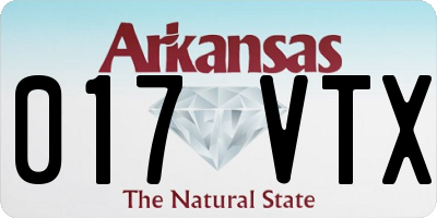 AR license plate 017VTX