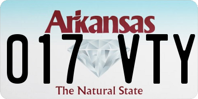 AR license plate 017VTY