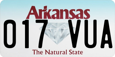 AR license plate 017VUA