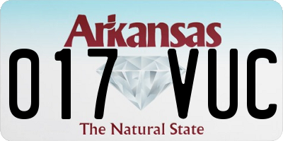 AR license plate 017VUC