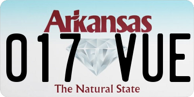 AR license plate 017VUE