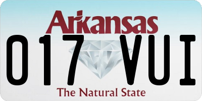 AR license plate 017VUI