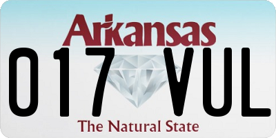 AR license plate 017VUL