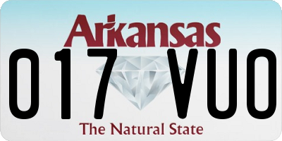 AR license plate 017VUO