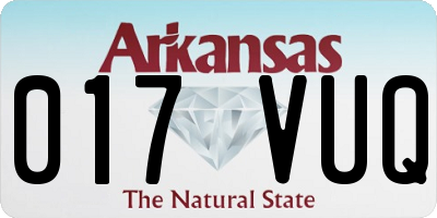 AR license plate 017VUQ
