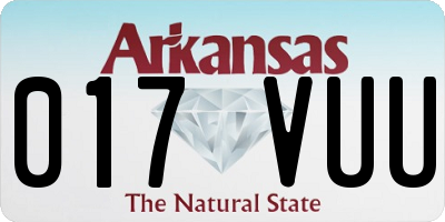 AR license plate 017VUU