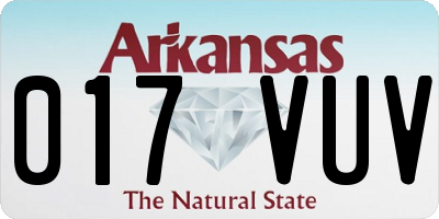 AR license plate 017VUV