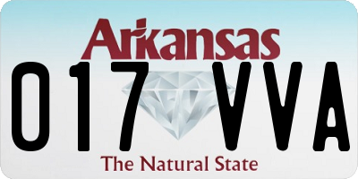 AR license plate 017VVA