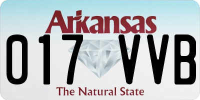 AR license plate 017VVB