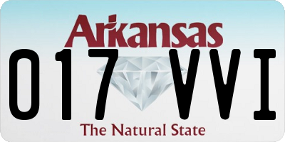 AR license plate 017VVI