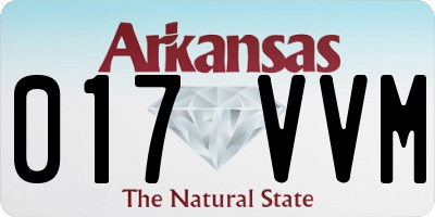 AR license plate 017VVM