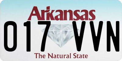 AR license plate 017VVN