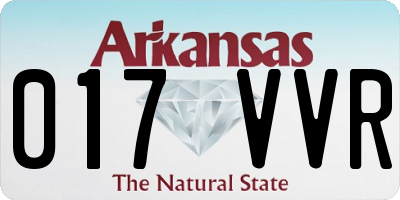AR license plate 017VVR