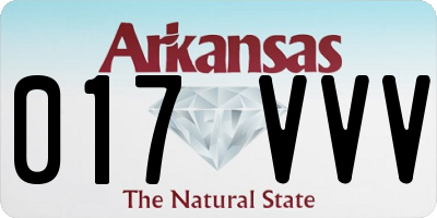 AR license plate 017VVV
