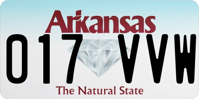 AR license plate 017VVW