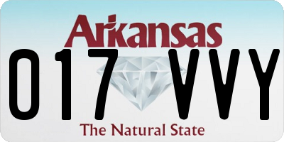 AR license plate 017VVY