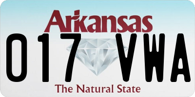 AR license plate 017VWA