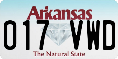 AR license plate 017VWD