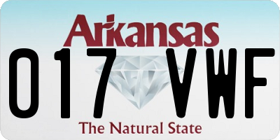 AR license plate 017VWF