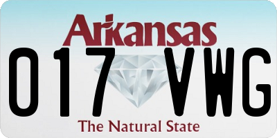 AR license plate 017VWG