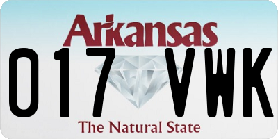 AR license plate 017VWK