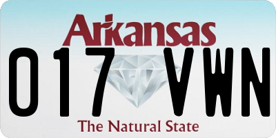 AR license plate 017VWN