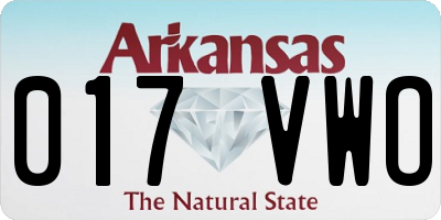 AR license plate 017VWO