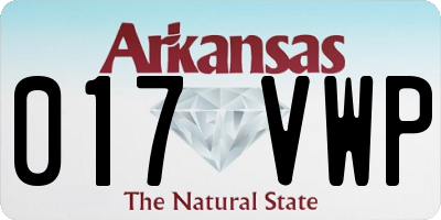 AR license plate 017VWP