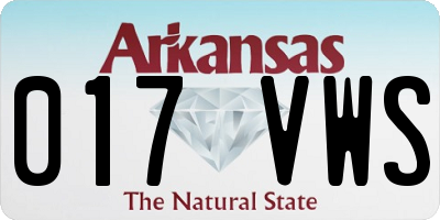 AR license plate 017VWS